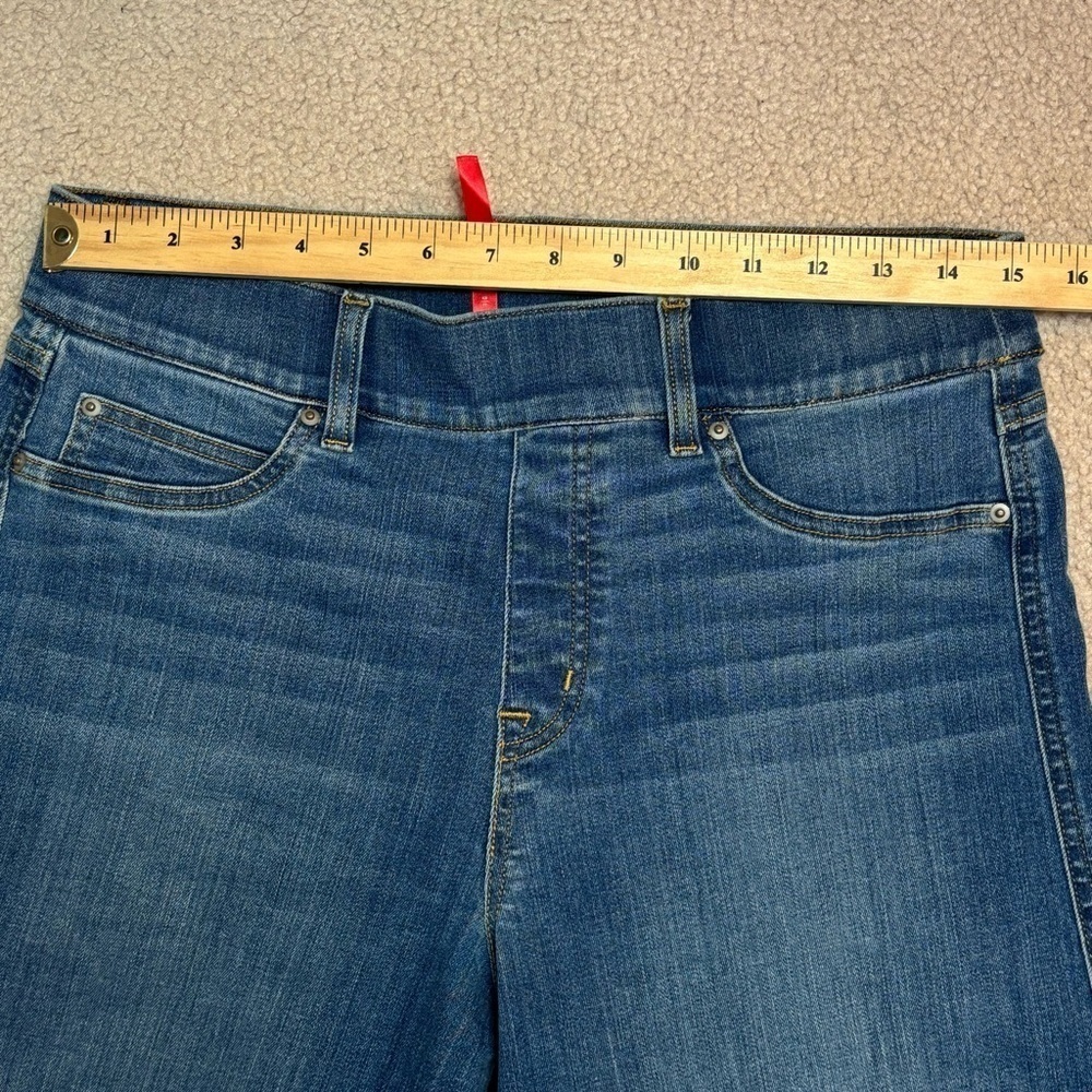 Spanx Pull On Seamed Front Wide Leg Jeans Vintage Indigo Petite Large - Picture 11 of 17